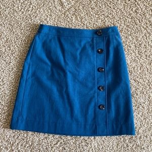 Blue skirt with button detail